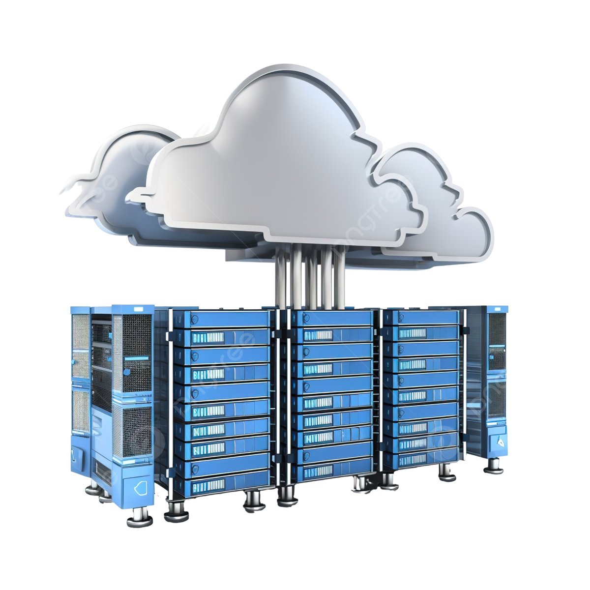 Cloud computing infrastructure connecting devices and data globally for seamless digital operations